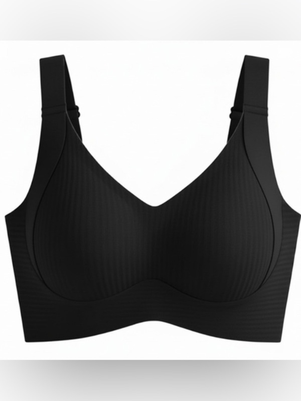 Black Seamless Wireless Bra